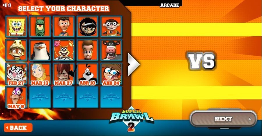nick games super brawl 2 characters